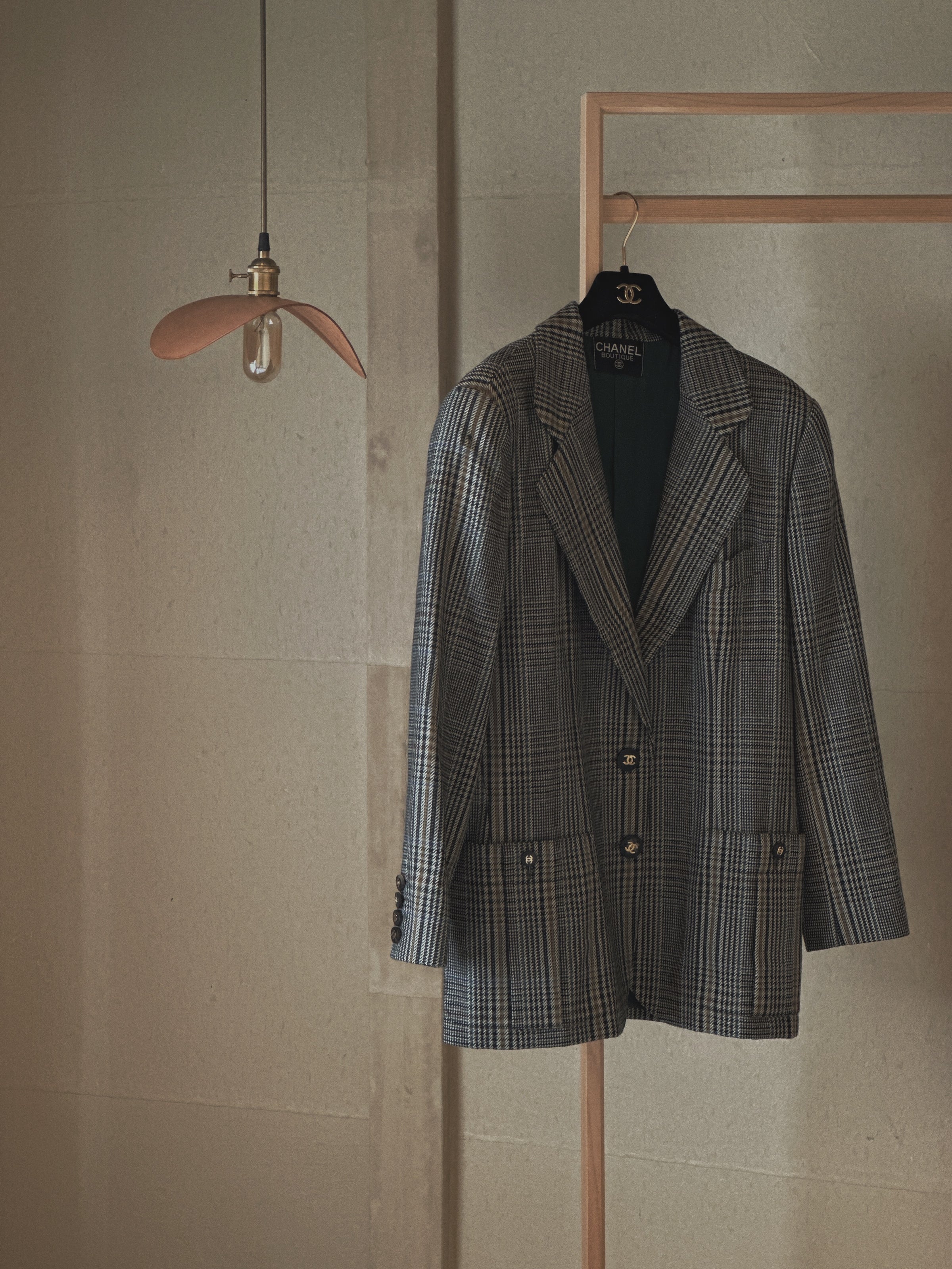 1988 CHECKED BLAZER - SIZE 38/40