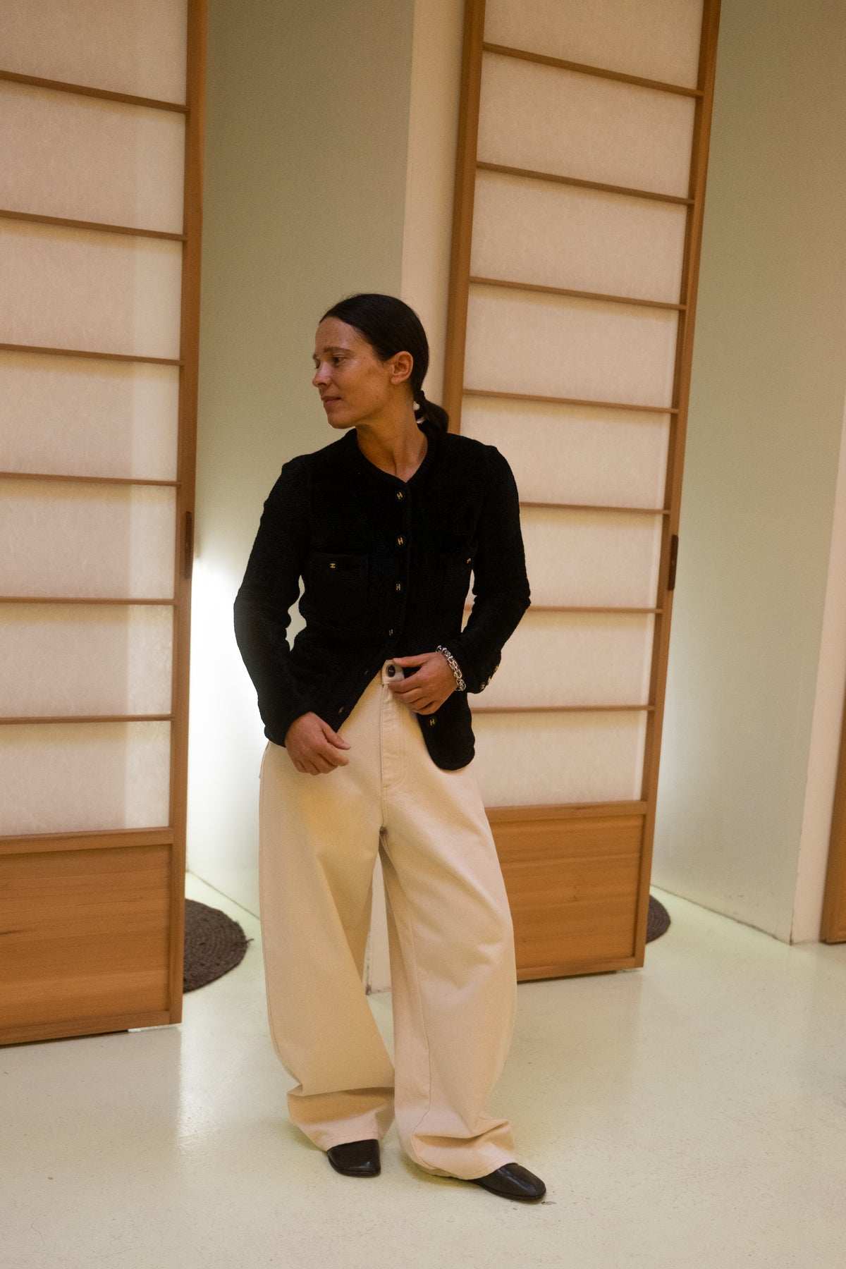 1995 FOUR-POCKET CARDIGAN, SIZE 34/36