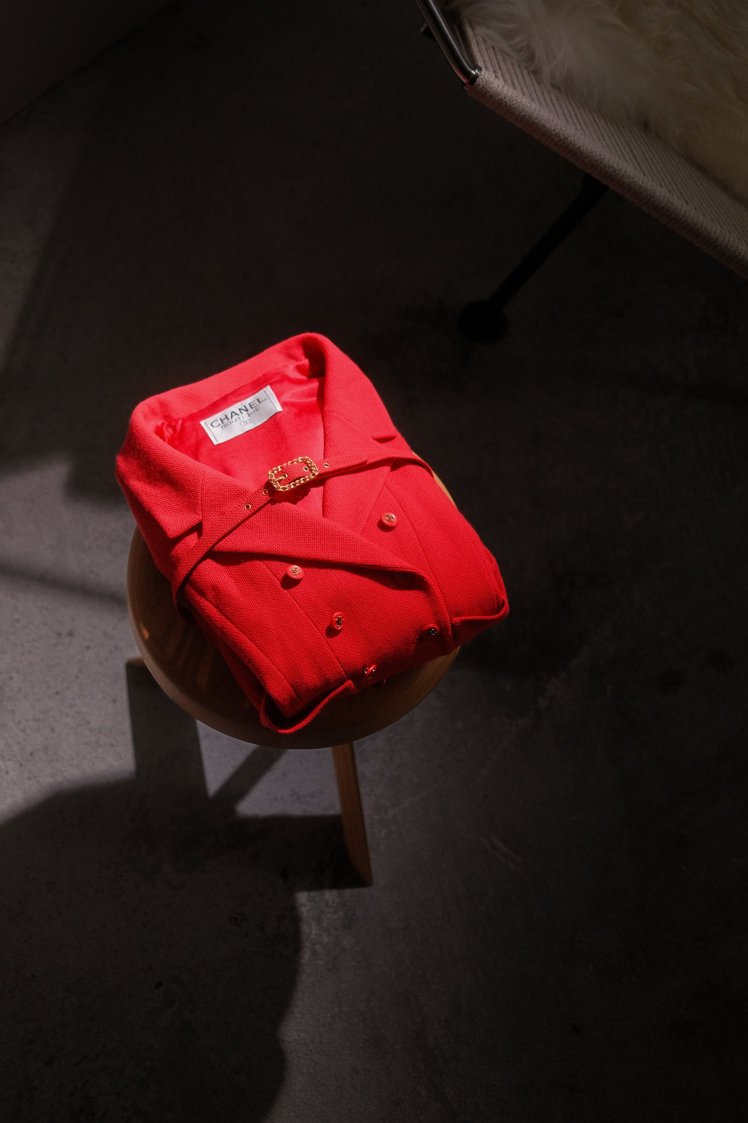 1995 RED BELTED JACKET - SIZE 38