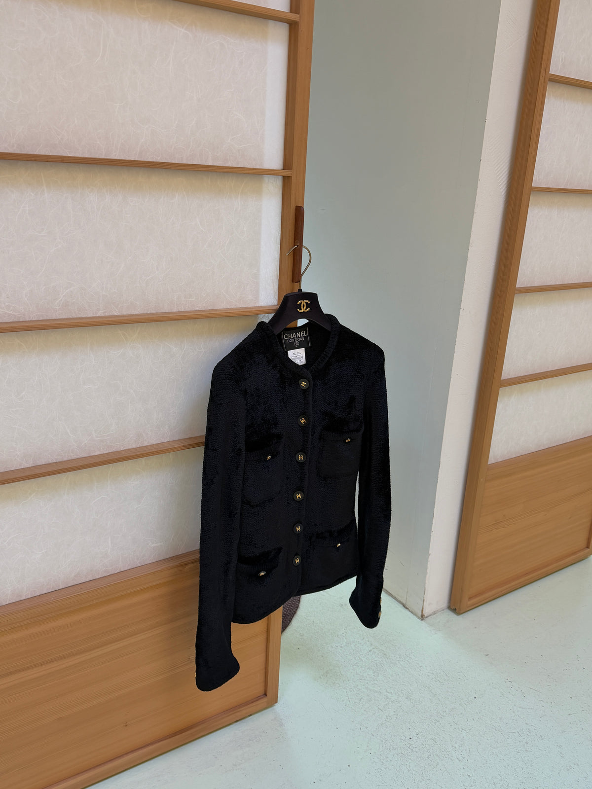 1995 FOUR-POCKET CARDIGAN, SIZE 34/36