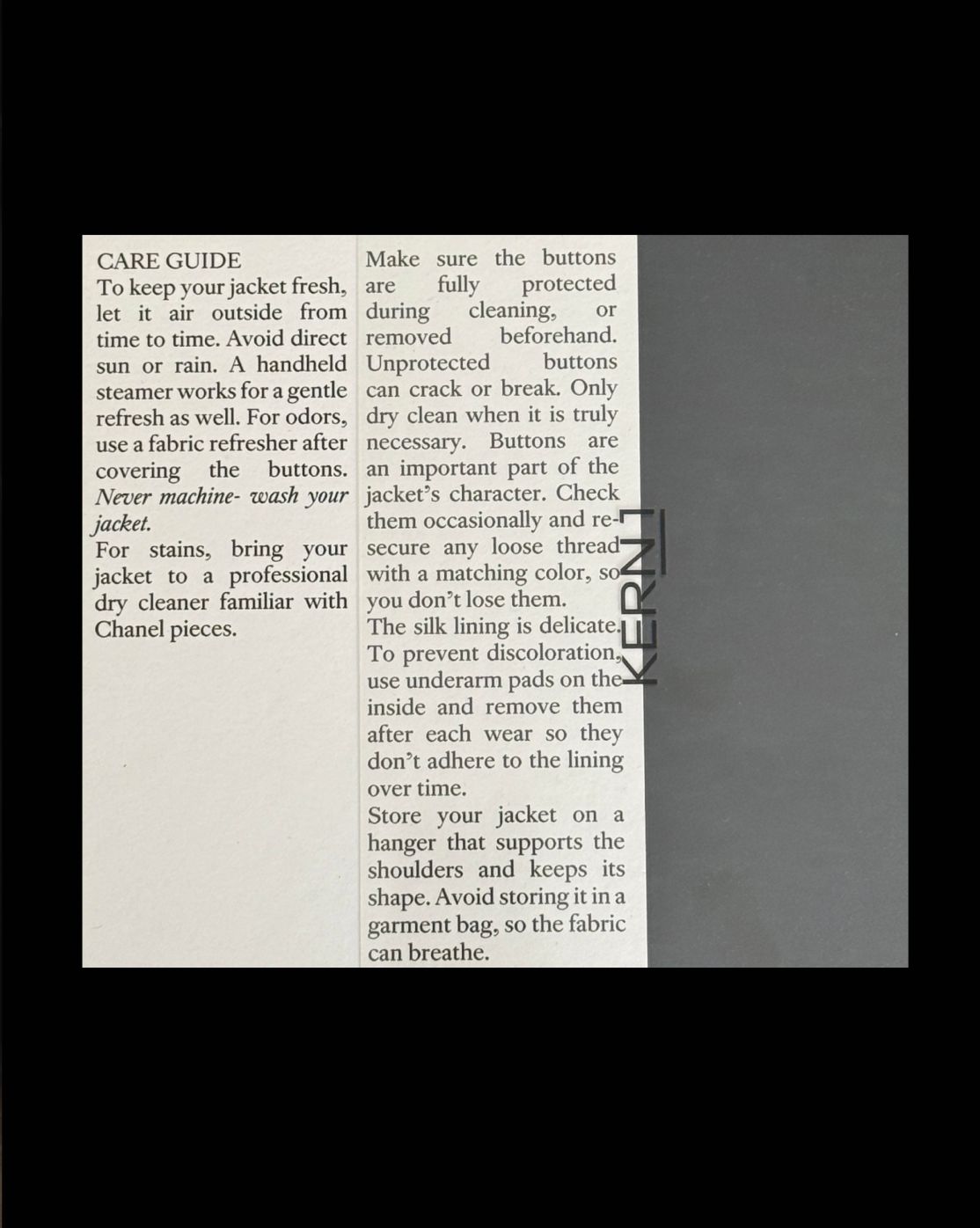 HIGHLIGHTED - CARE GUIDE