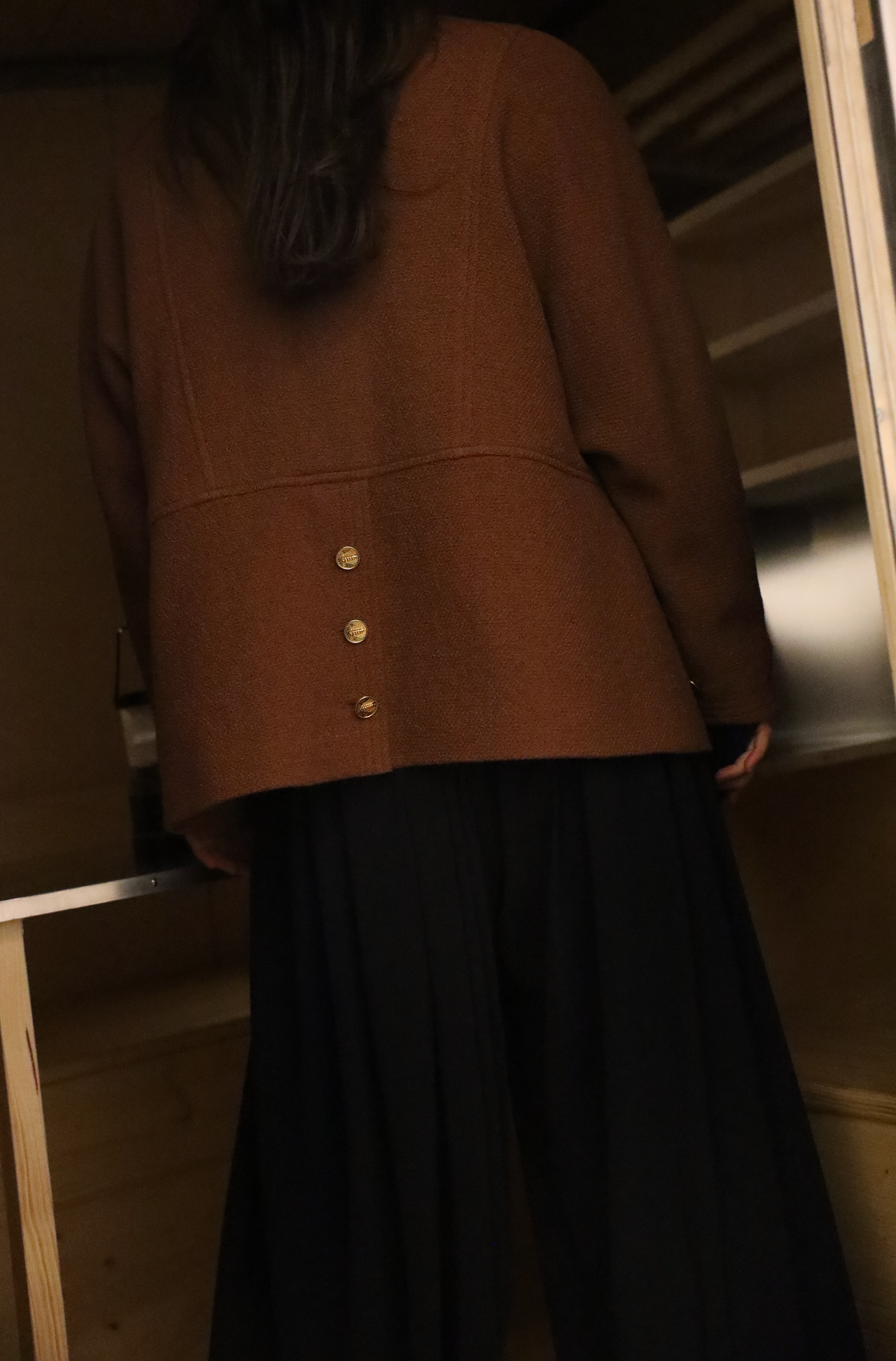 80S Brown kimono jacket - SIZE 40