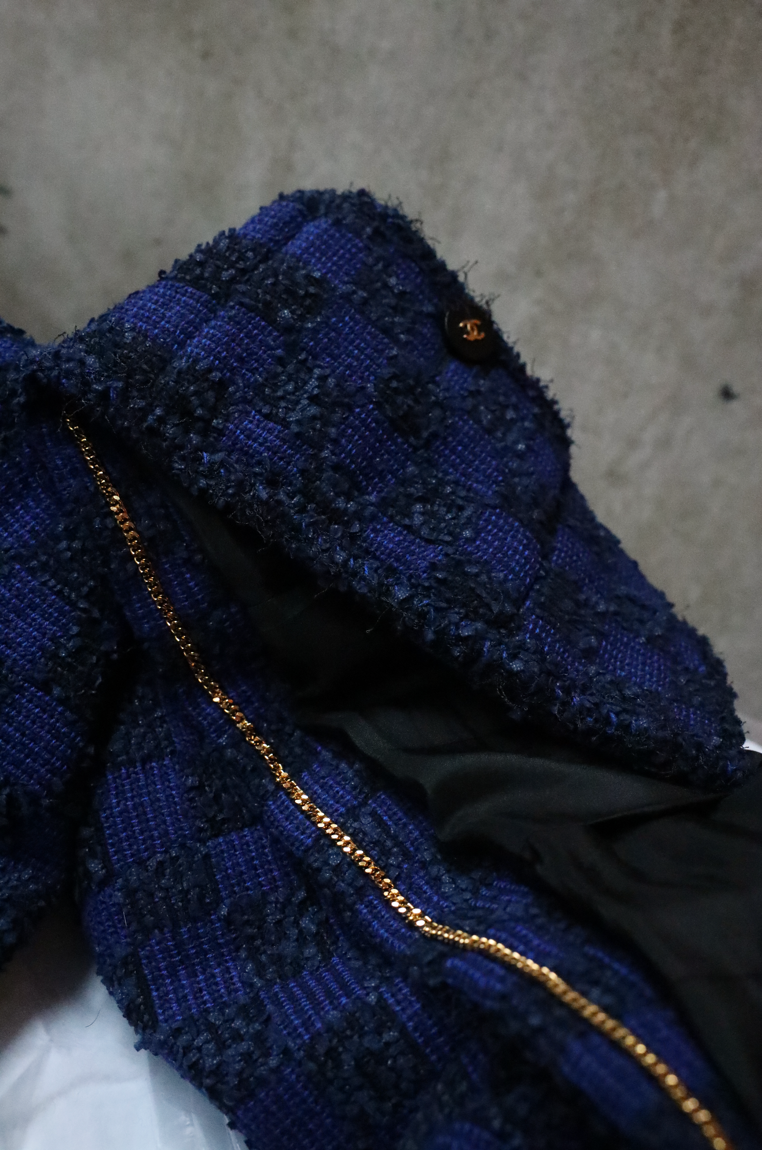 1994 CHECKERED BLUE TWEED - SIZE 34/36