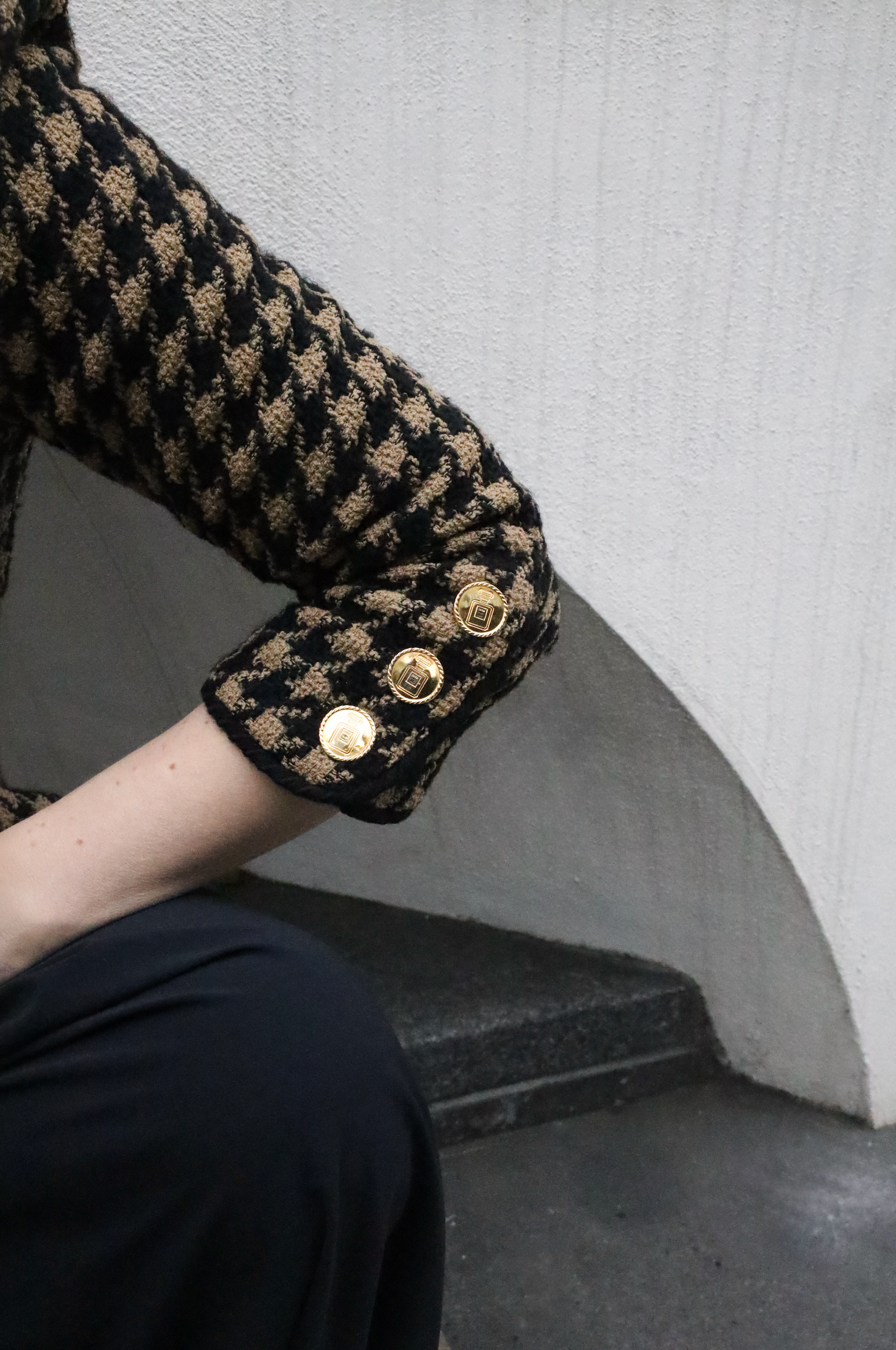 1986 HOUNDSTOOTH TWEED - SIZE 34/36