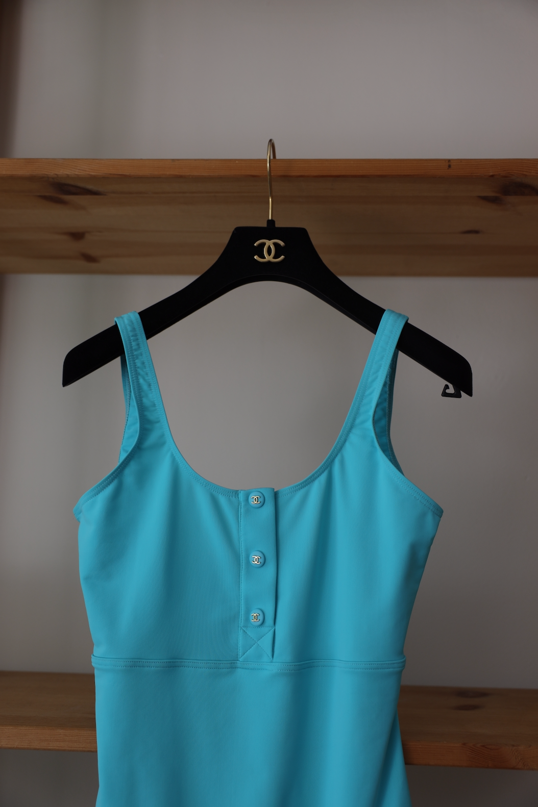 TURQUOISE SWIM / BODY SUIT, SIZE 34 / 36