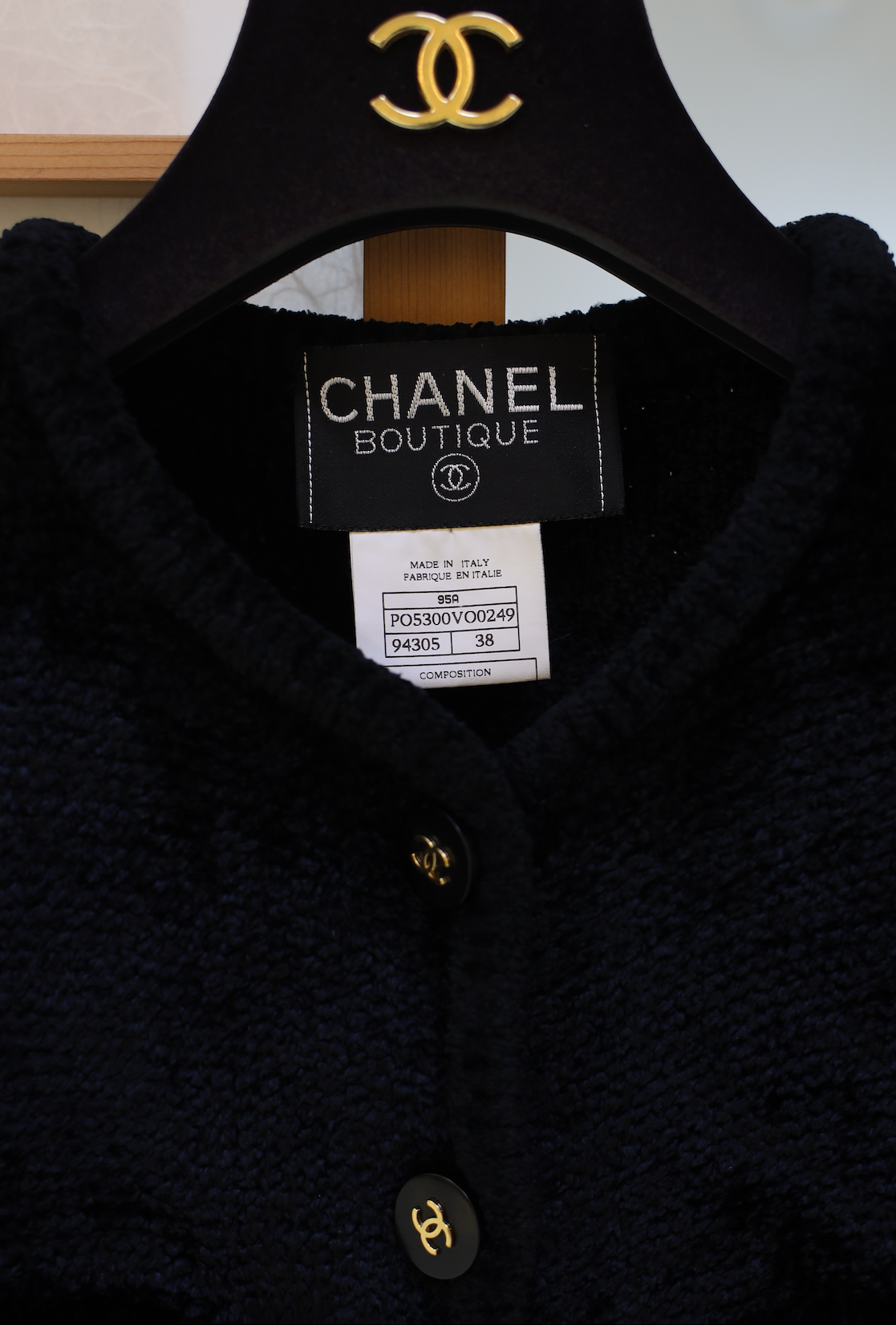 1995 FOUR-POCKET CARDIGAN, SIZE 34/36
