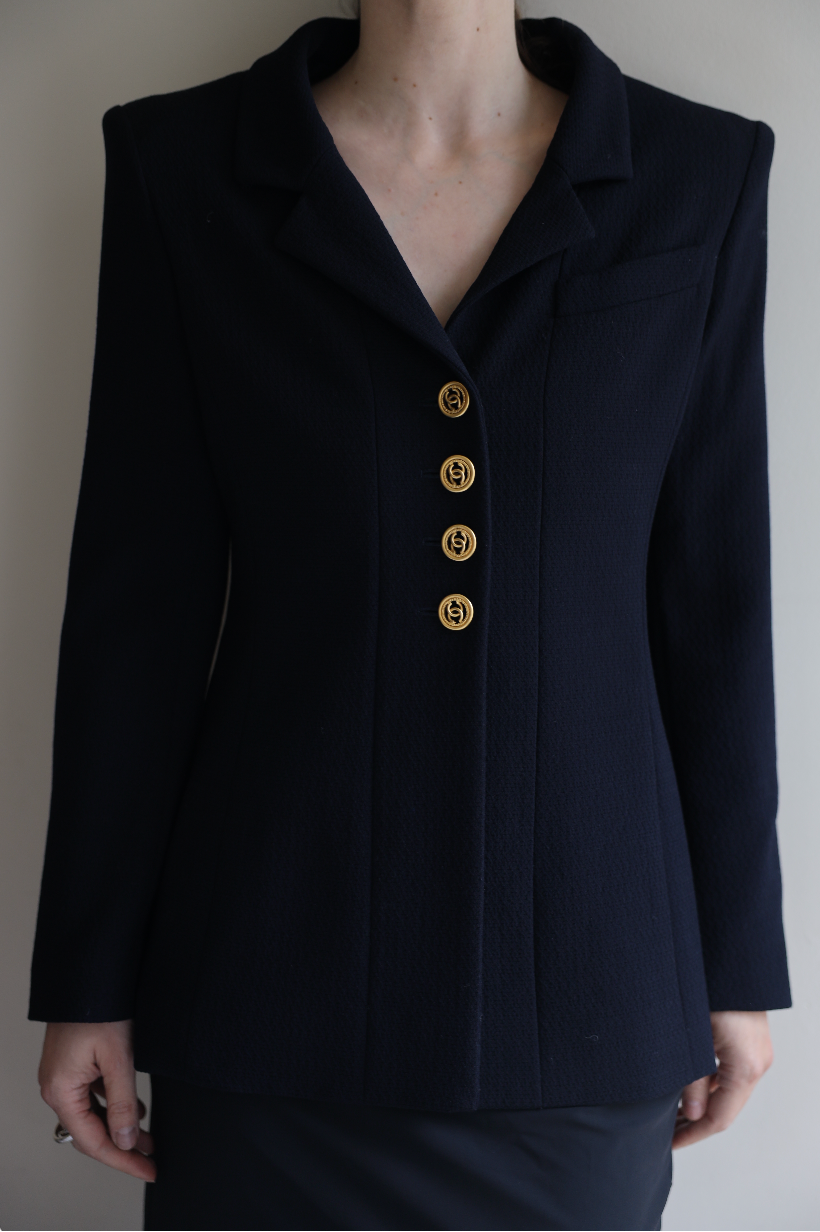 1993 NAVY BLAZER, SIZE 34/36