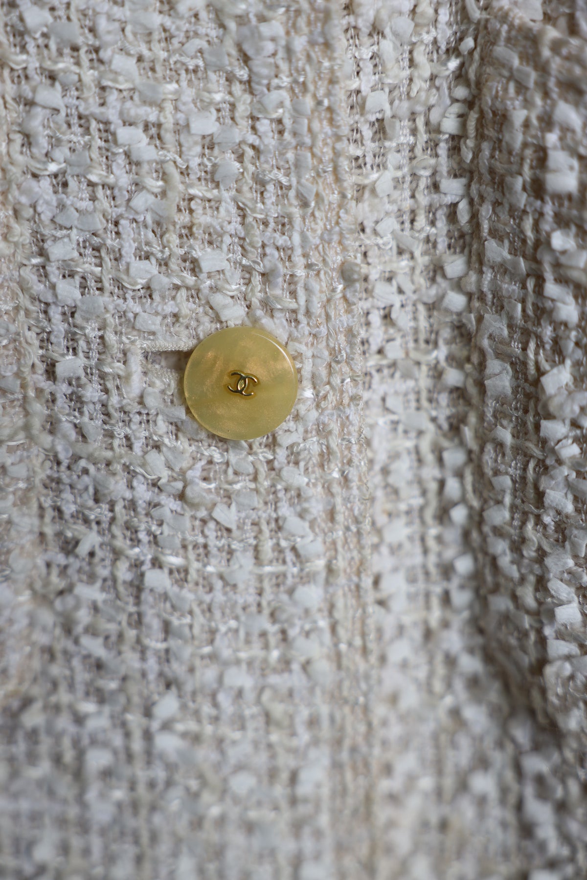 1999 CREAM TWEED WAISTCOAT, SIZE 36